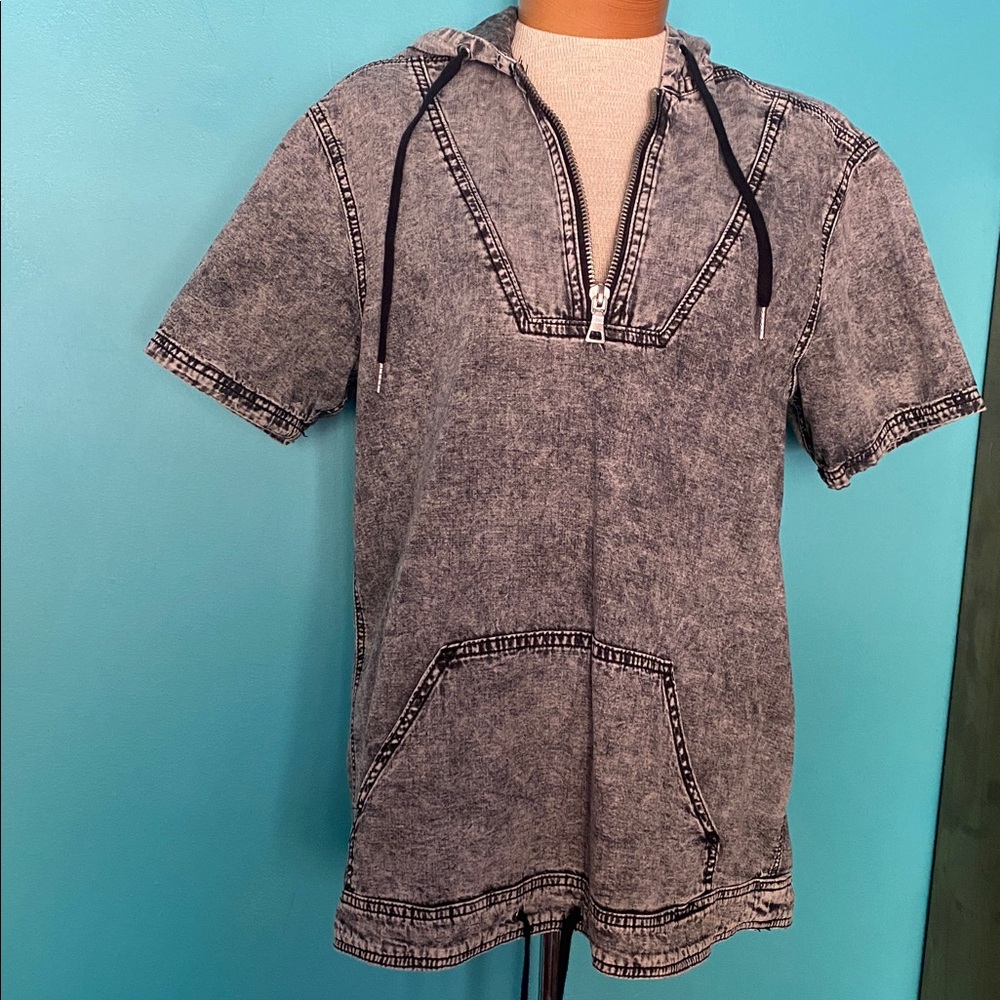 Inc Denim Hoodie Dark Wash M